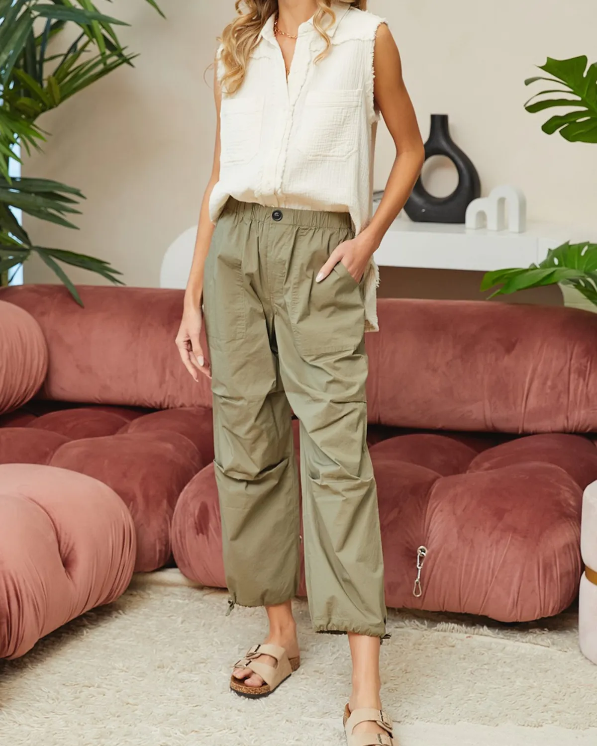 2024 Sweet Lovely Utility Pants (More colors available) - Sp174