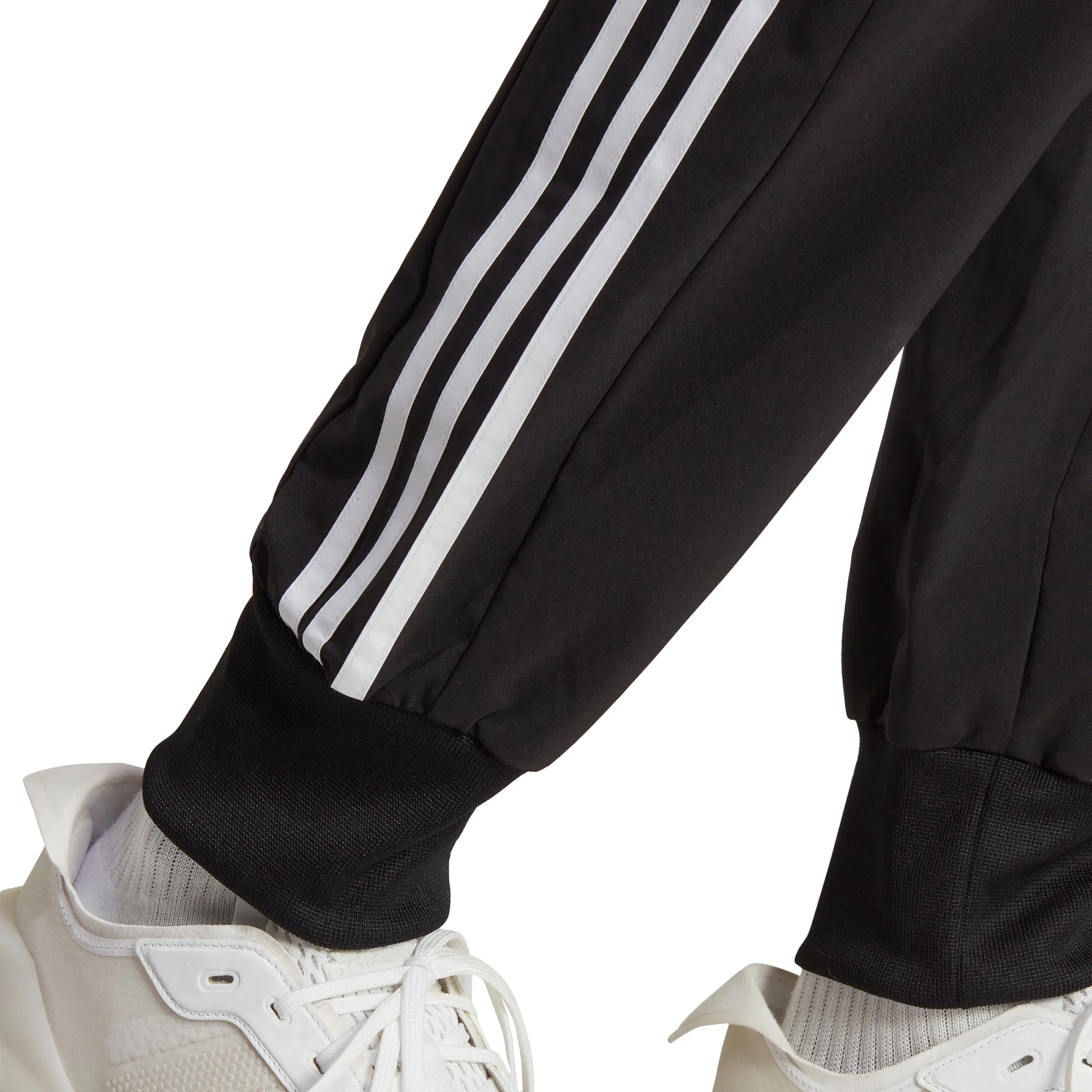 adidas AeroReady Essentials Tapered Woven 3 Stripes Mens Joggers - Black