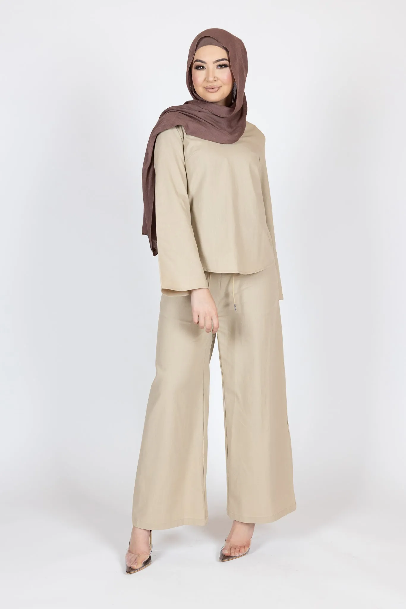 Adira Linen Wide Leg Pants