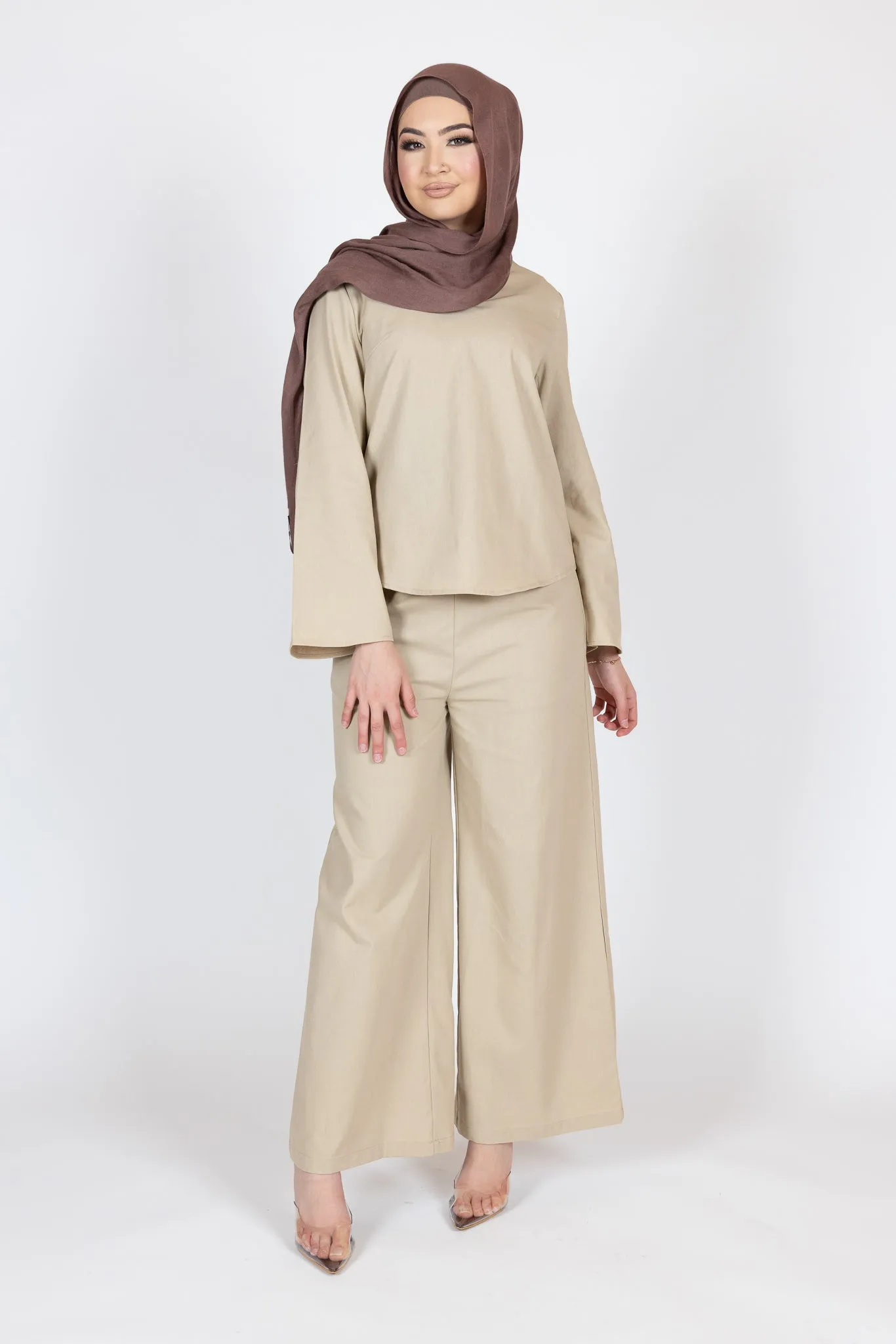 Adira Linen Wide Leg Pants