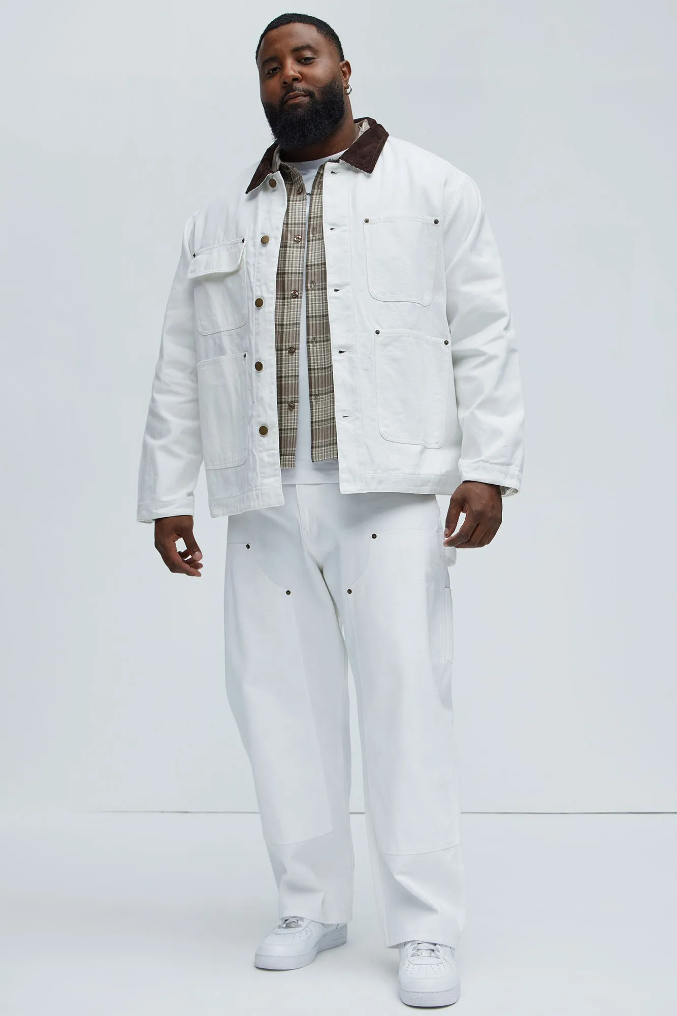 Alexander Utility Canvas Chore Jacket - White