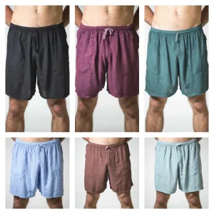 Assorted set of 10 Solid Color Cotton Drawstring Yoga Shorts