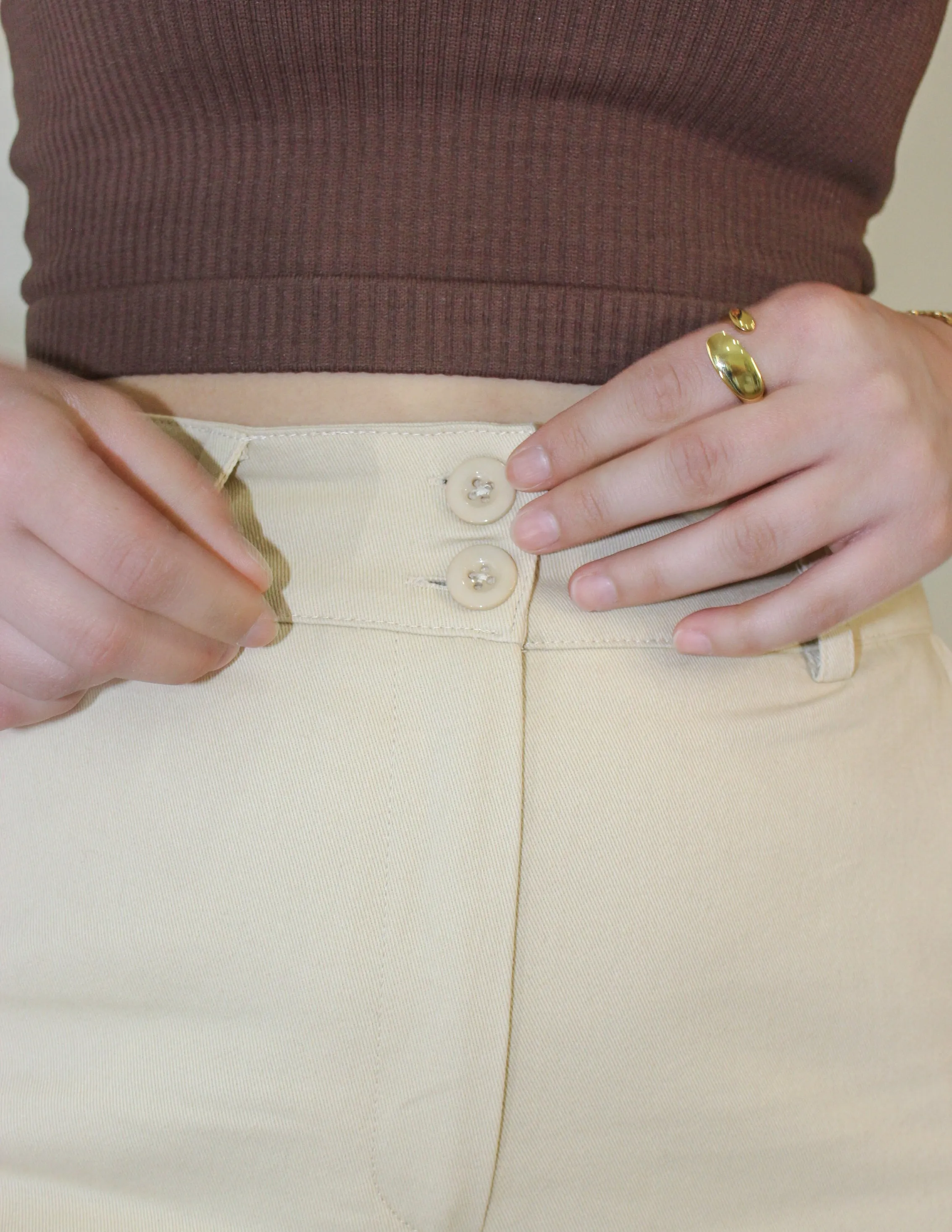 Beige Cargo Pants