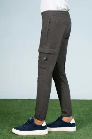 CARGO TEXTURED JOGGER TROUSER OLIVE