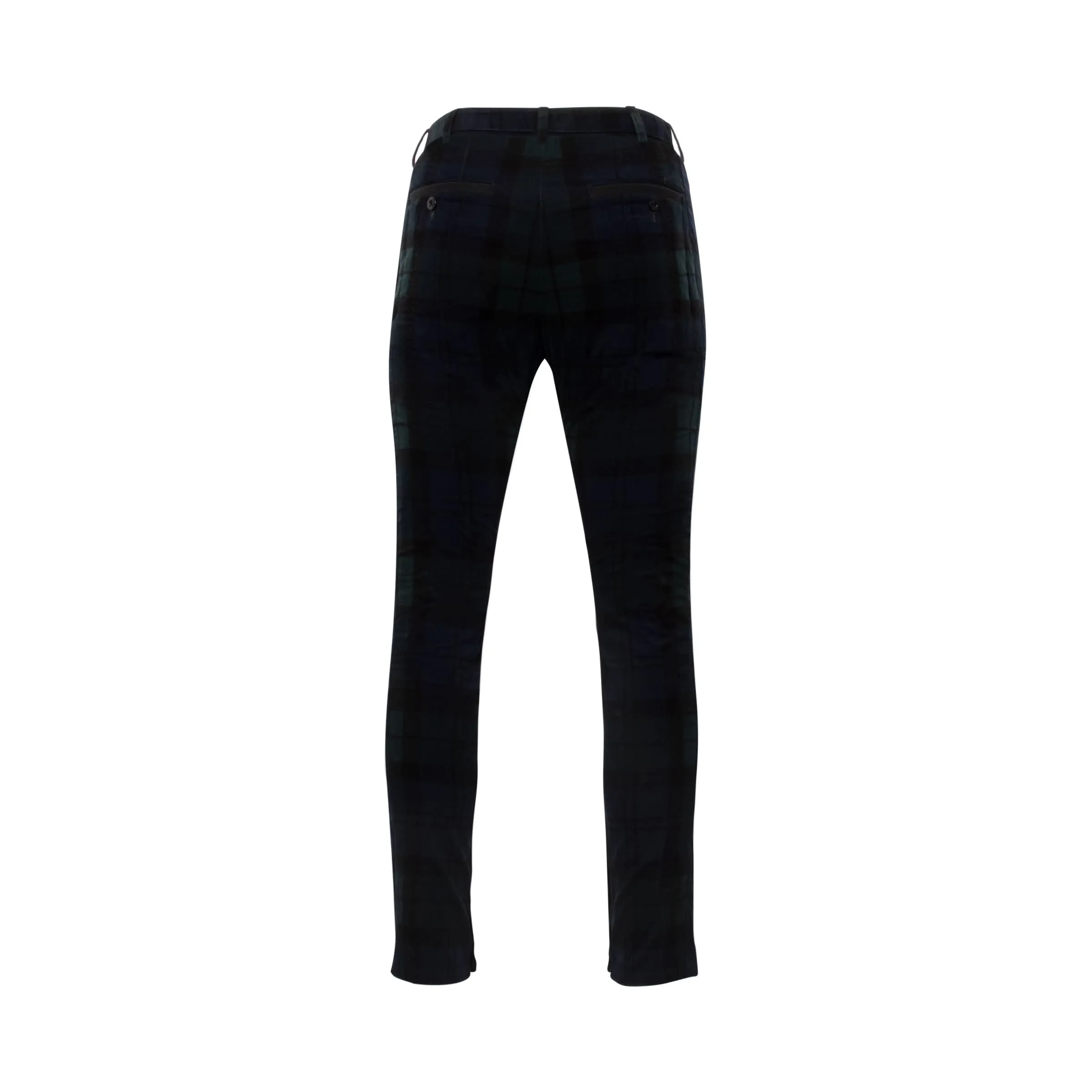 Check Corduroy Pants in Black