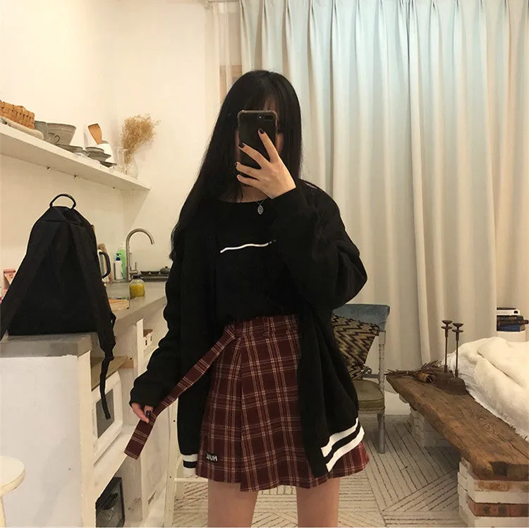 Chic plaid skirt KF90135