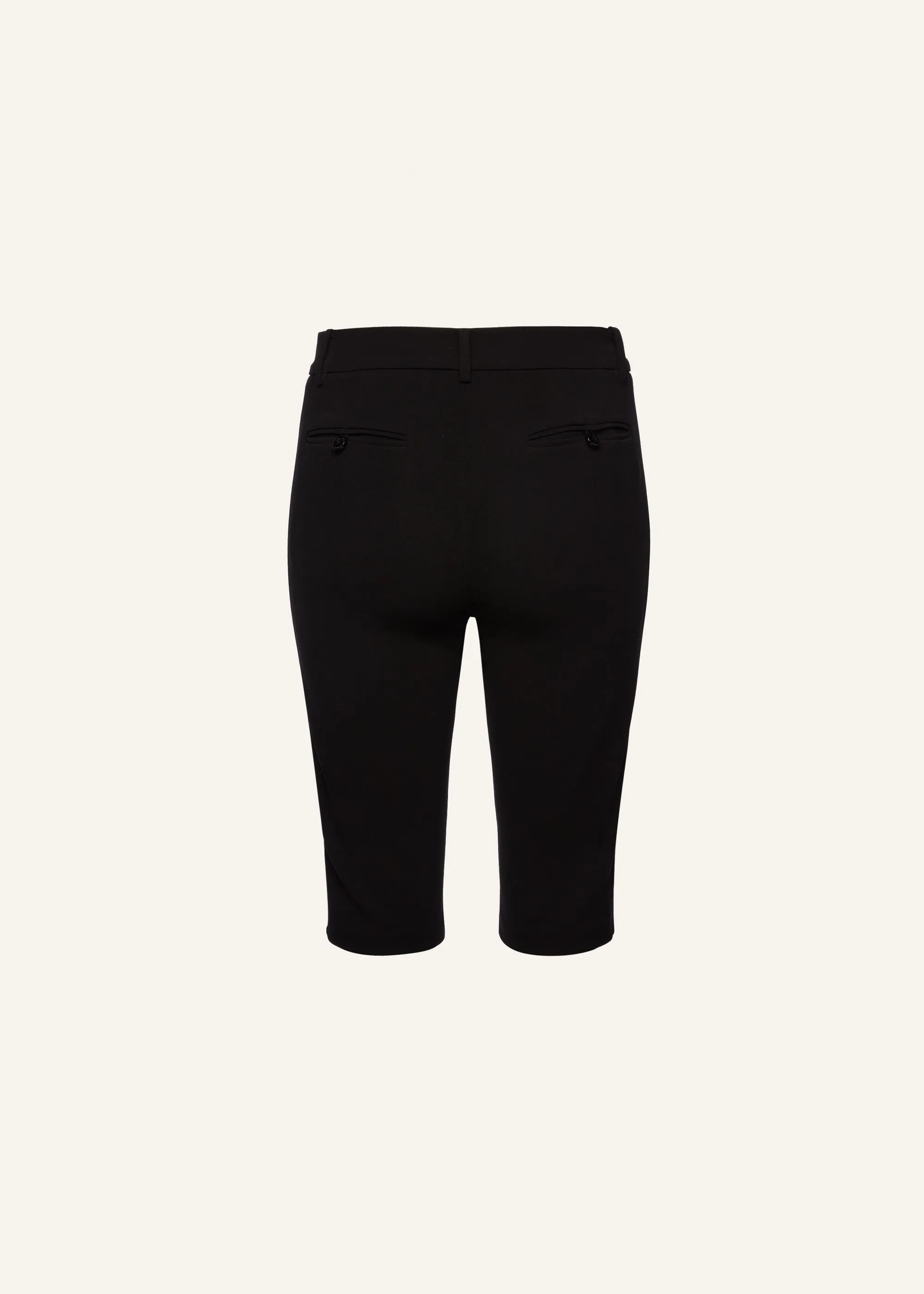 Cropped bicycle trousers in black