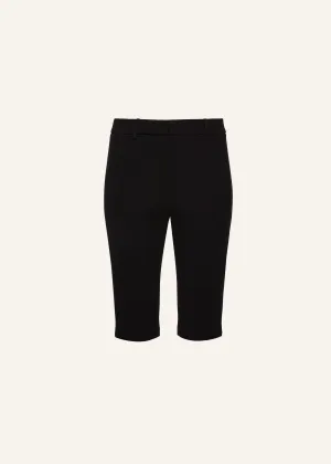 Cropped bicycle trousers in black