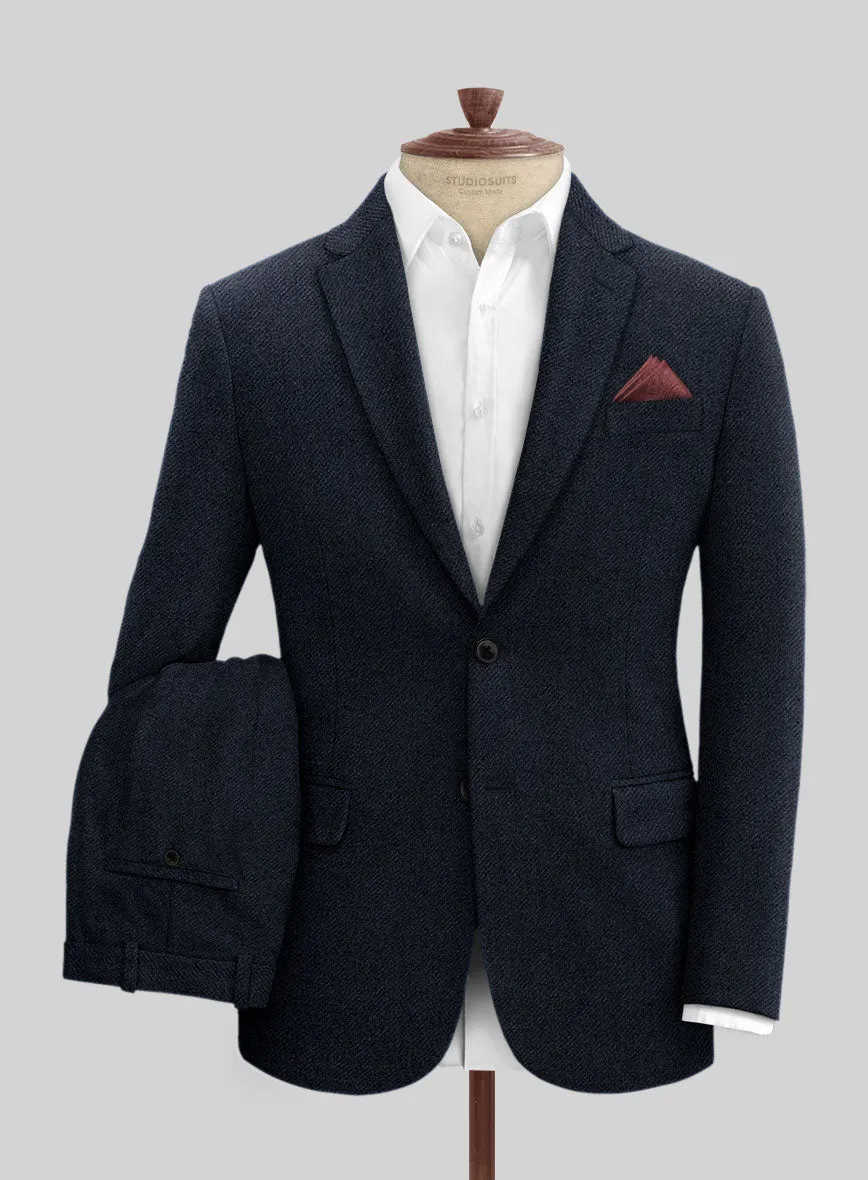 Deep Blue Heavy Tweed Suit