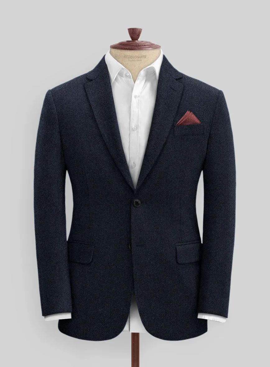 Deep Blue Heavy Tweed Suit