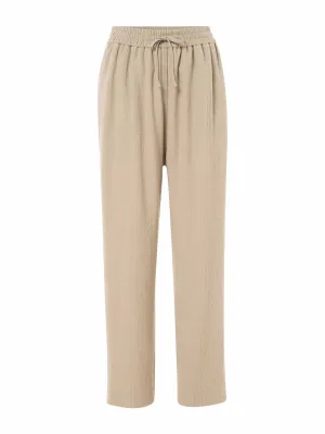 Drive Loose Fit Soft Wrinkle Suiting Pants Beige