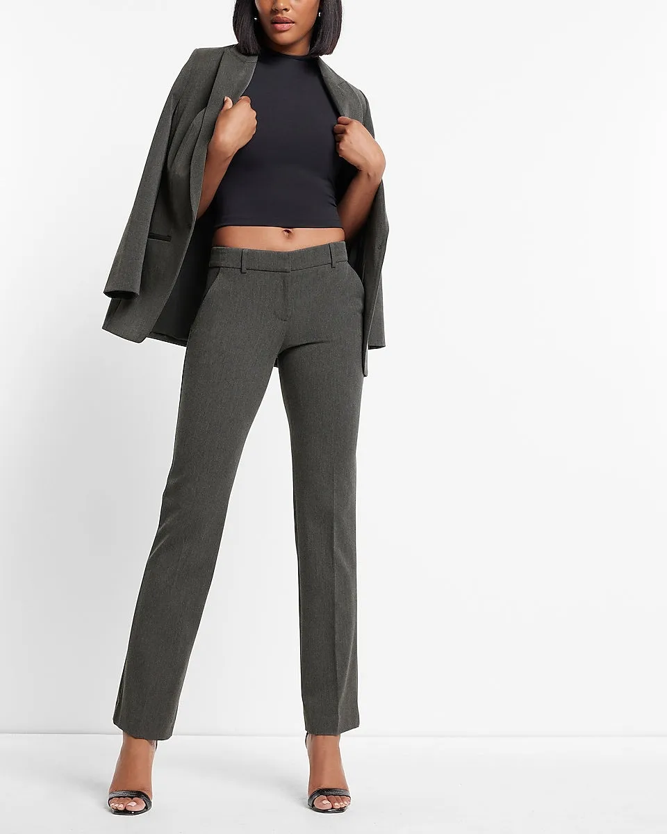 Editor Low Rise Bootcut Pant in Heather Gray