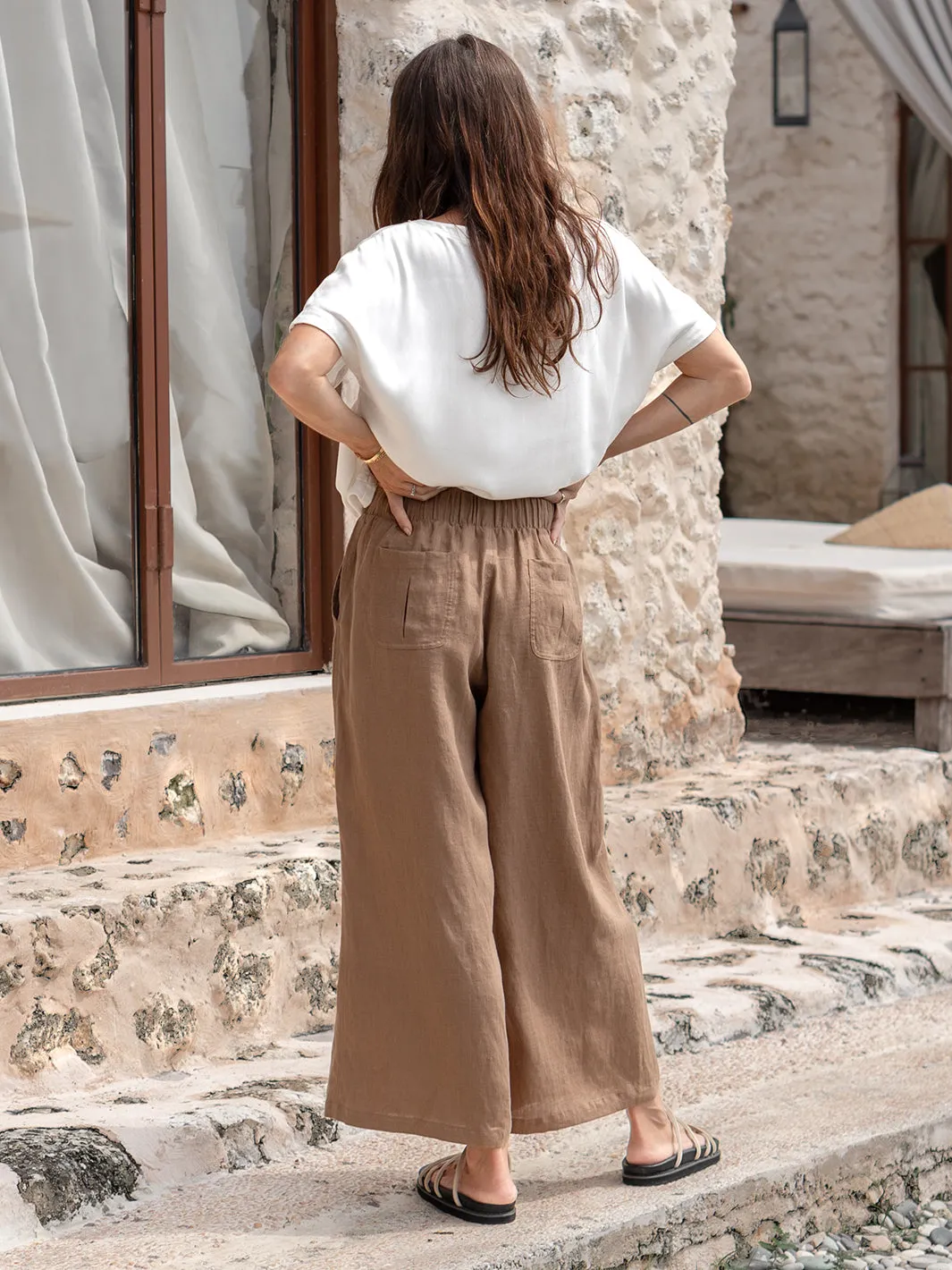 Gaia 7/8 Linen Pants Desert Sand