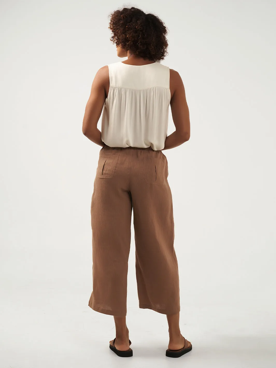 Gaia 7/8 Linen Pants Desert Sand