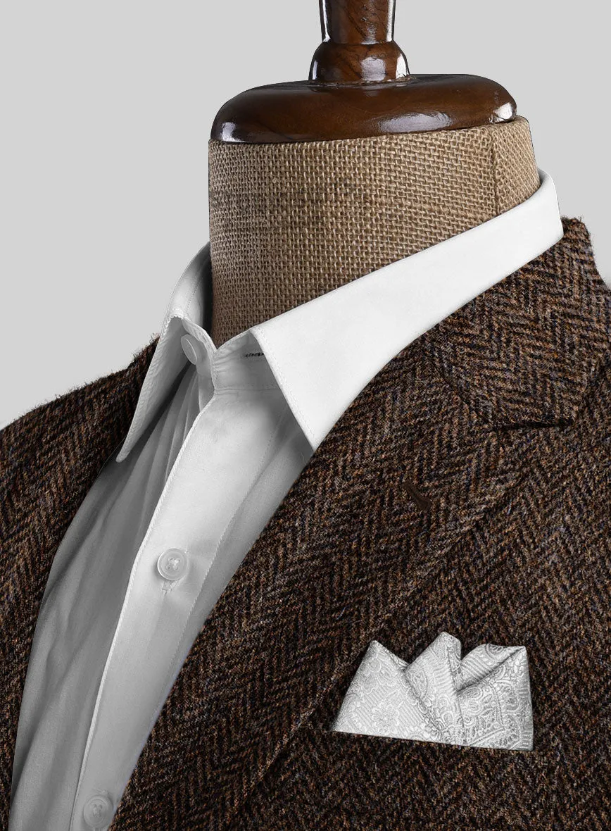 Harris Tweed Dark Brown Herringbone Suit