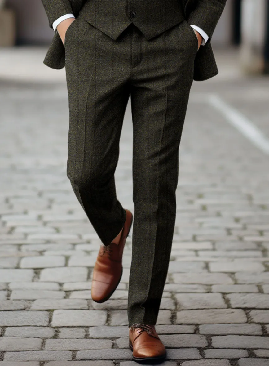 Harris Tweed Dark Green Check Suit