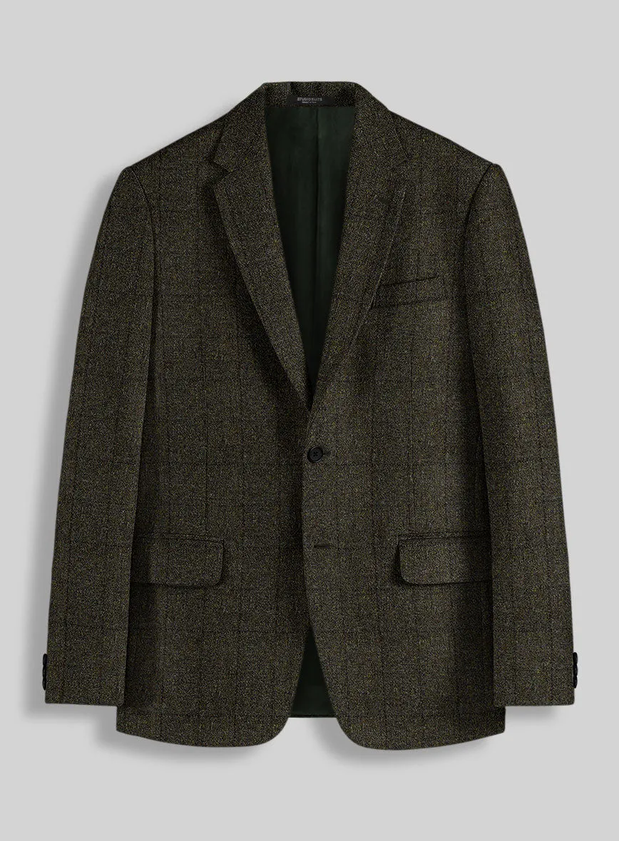 Harris Tweed Dark Green Check Suit