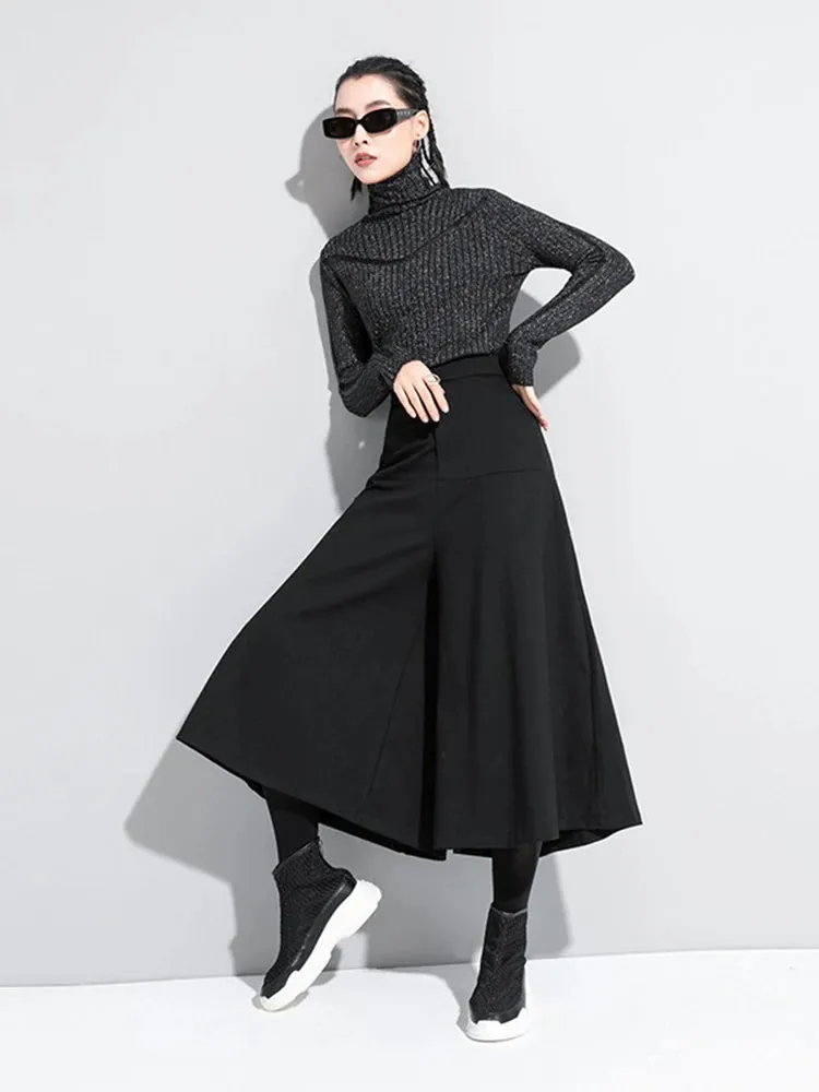 HEYFANCYSTYLE Signature Elastic Waist Wide Leg Trousers