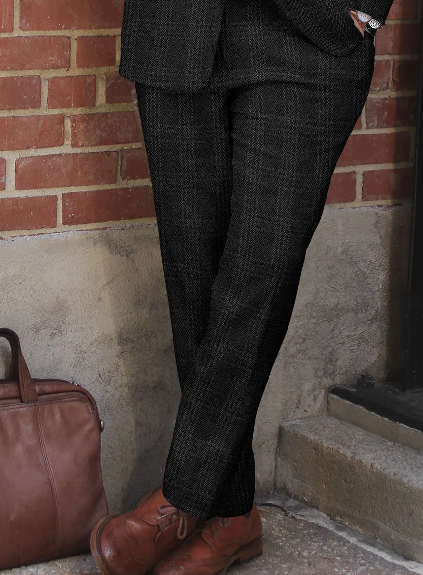 Highlander Black Tartan Tweed Pants