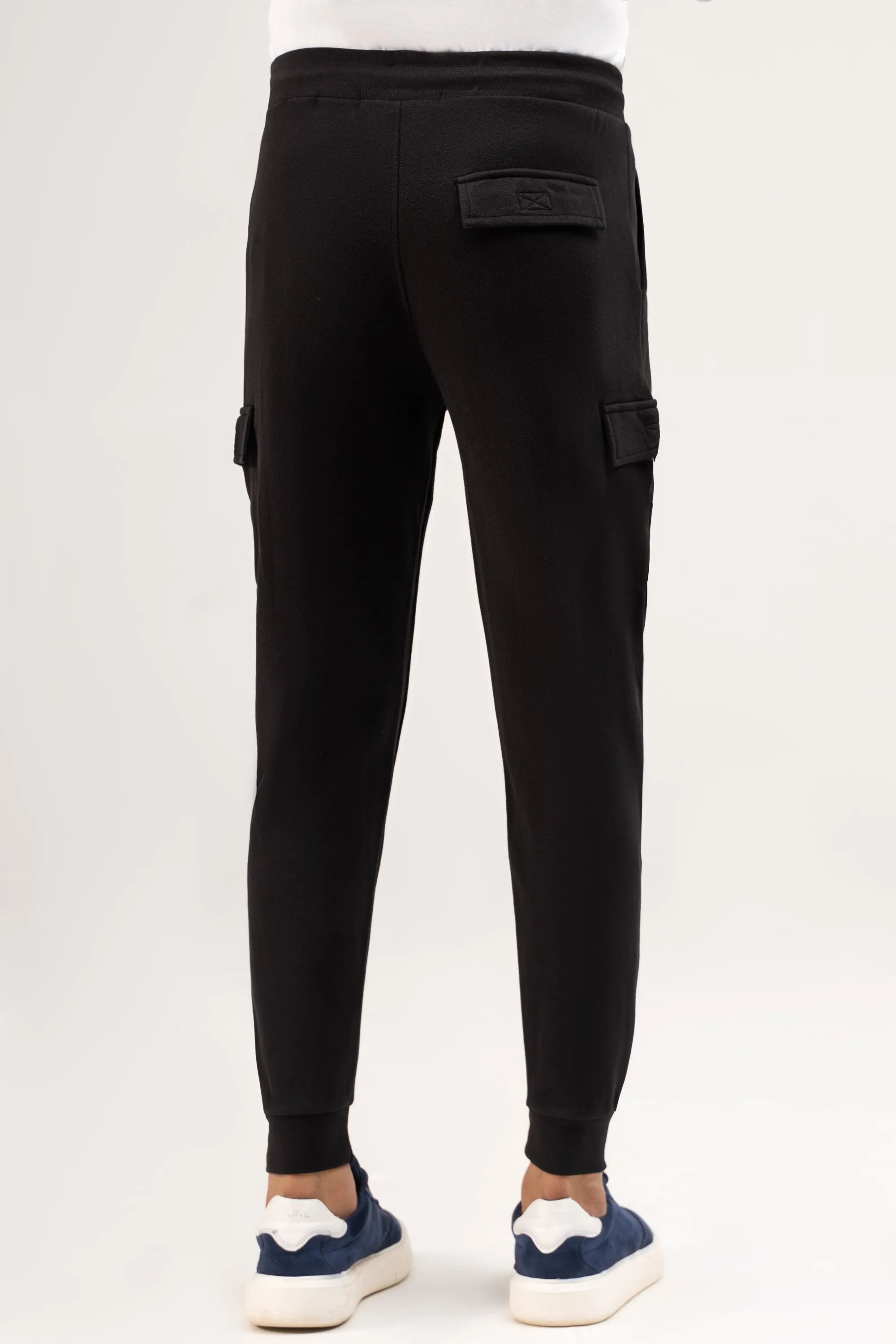 INTERLOCK CARGO TROUSER BLACK