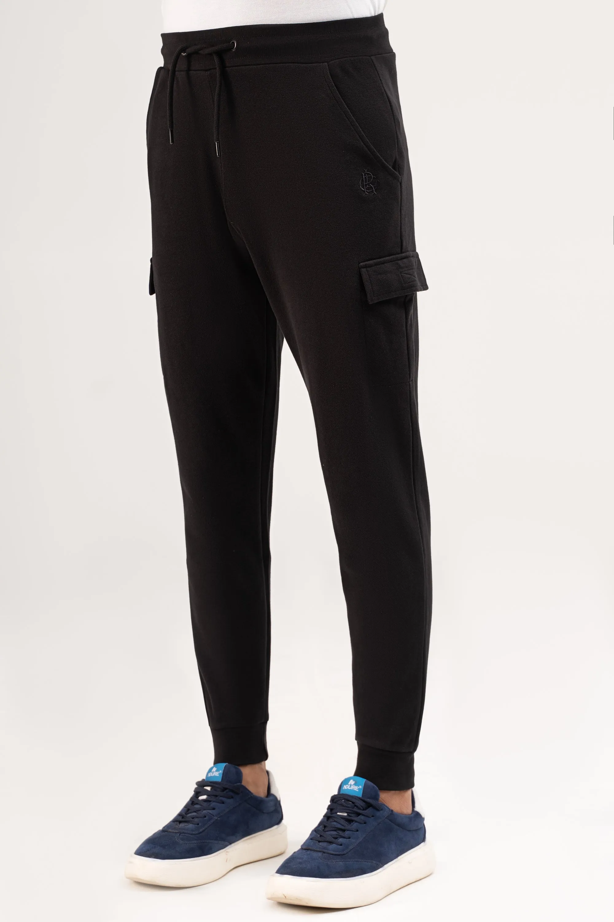 INTERLOCK CARGO TROUSER BLACK