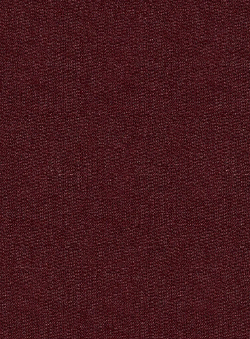 Italian Prato Maroon Linen Highland Trousers