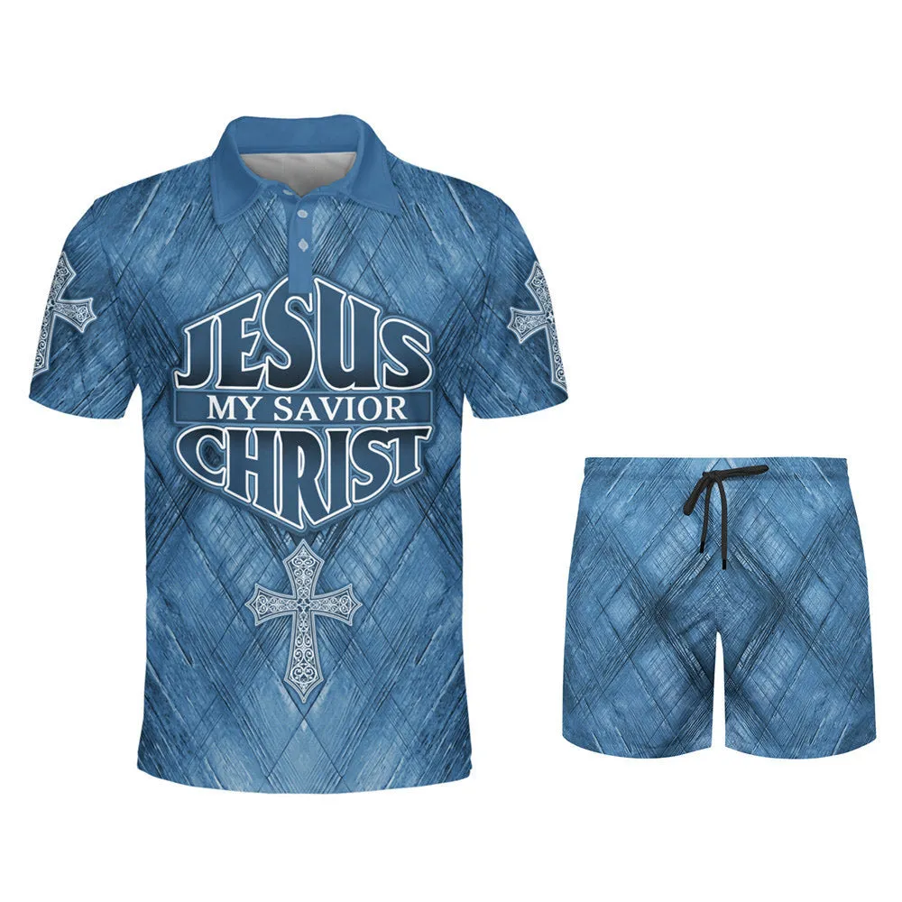 Jesus My Savior Christ Cross Polo Shirt - Christian Shirts & Shorts