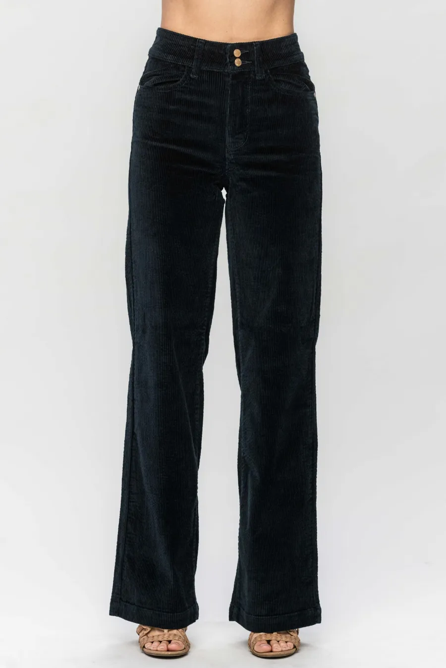 Judy Blue Overdyed Corduroy Trouser Wide Leg