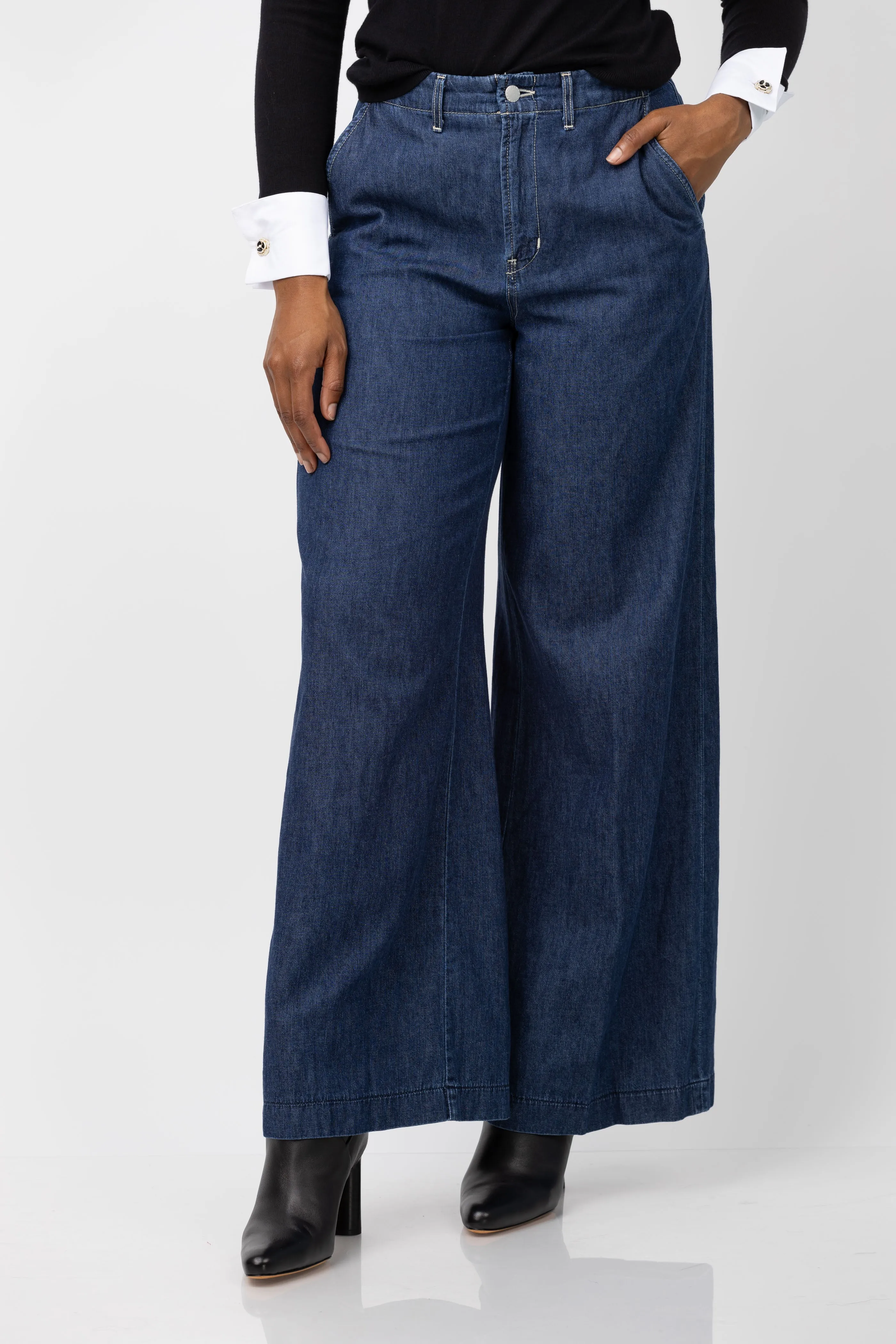 Lagence Runa High Rise Wide Leg Trousers in Newhaven