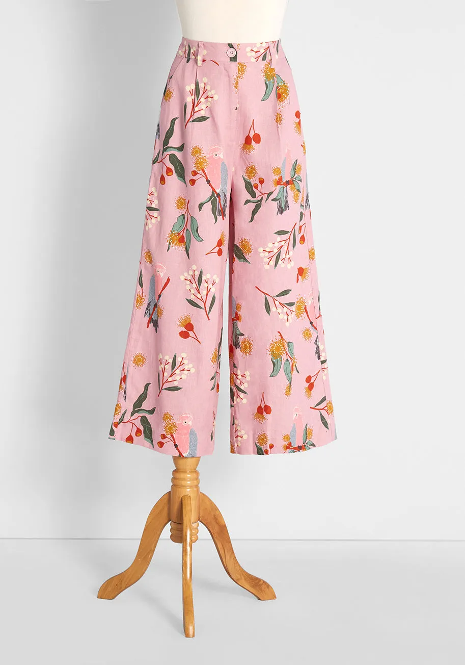 Magical Menagerie Wide-Leg Pants