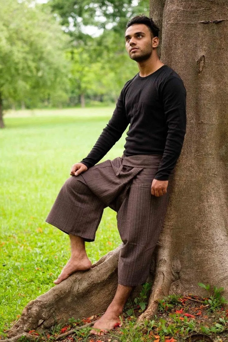 Men's Brown 3/4 Fisherman Pants