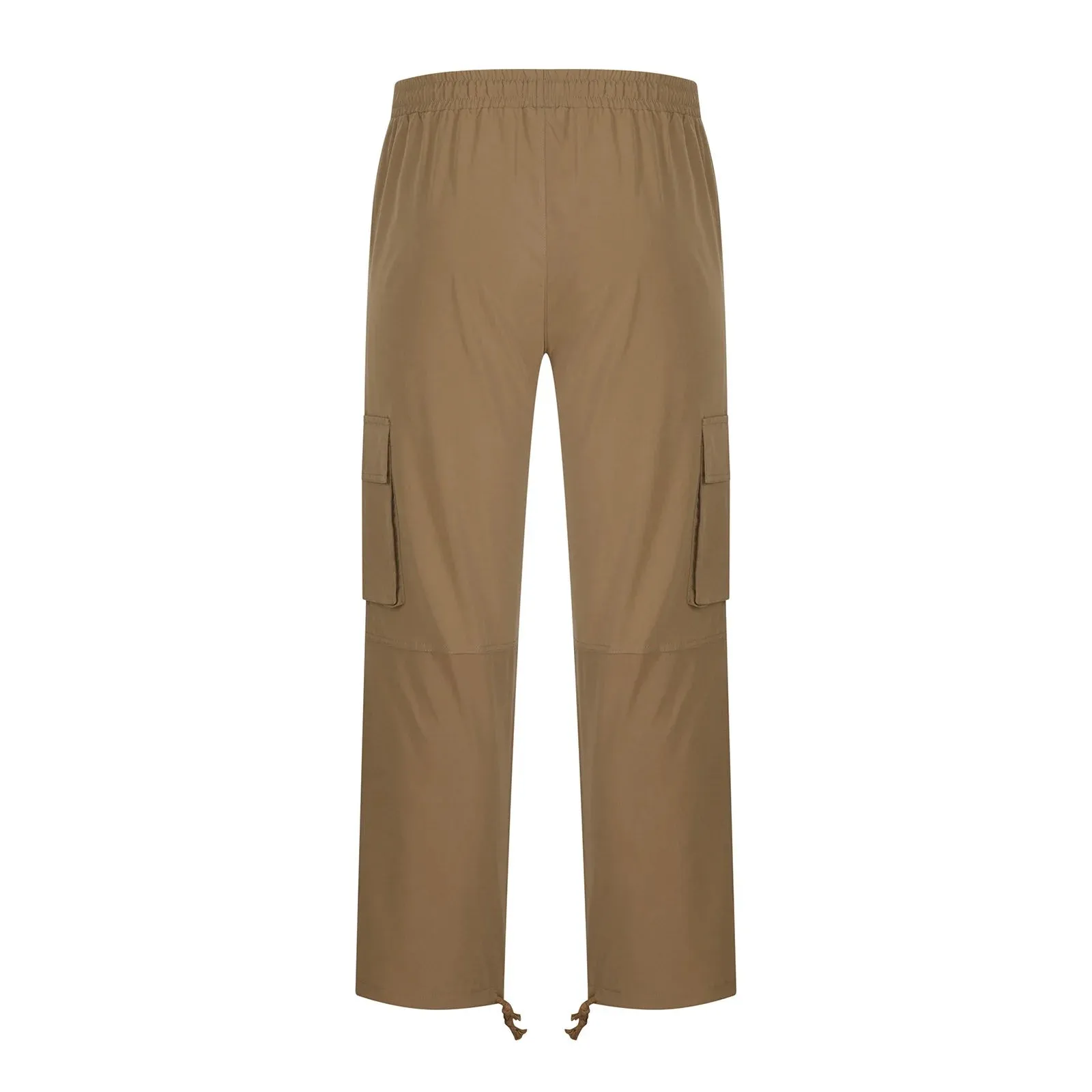 Men's Khaki Cargo Pants - Casual, Multiple Pockets, Outdoor, Straight Fit