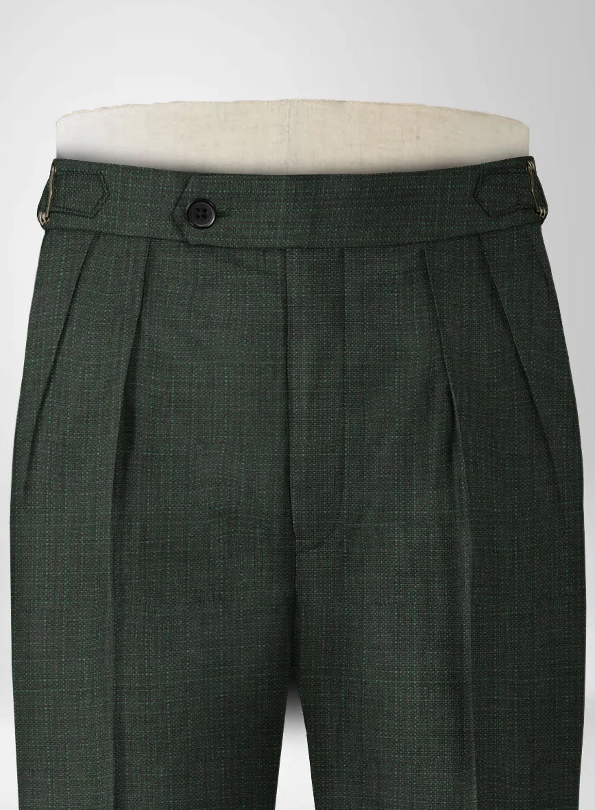 Napolean Bob Weave Green Wool Highland Trousers