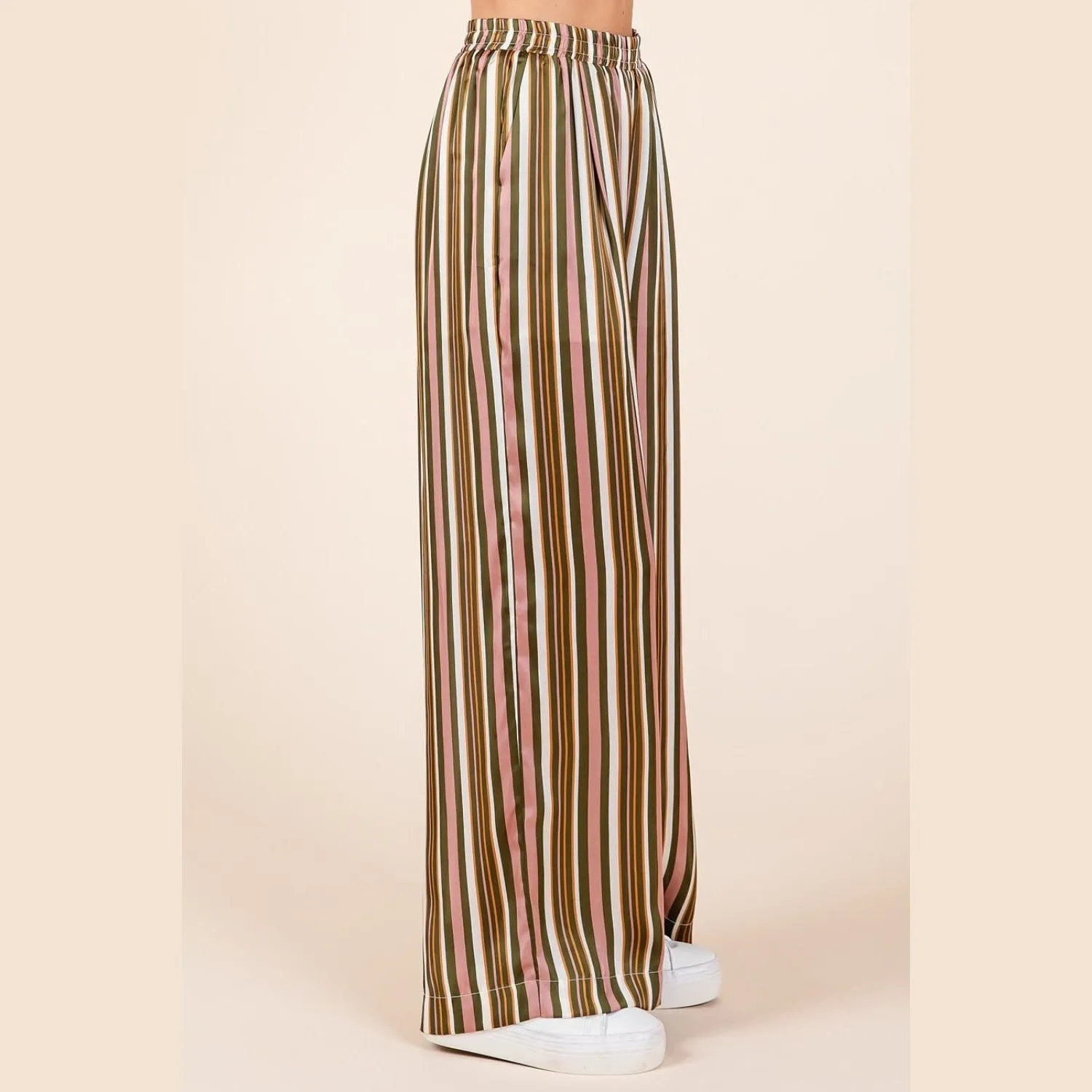 New Me Striped Wide Leg Pants