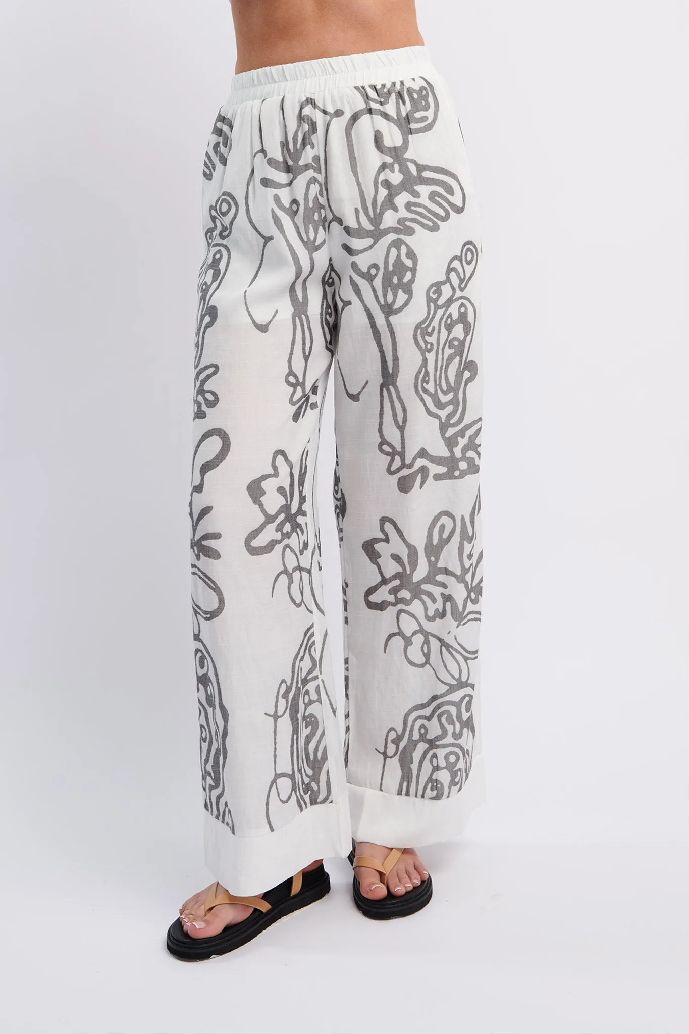 Oceania Long Pants Print White