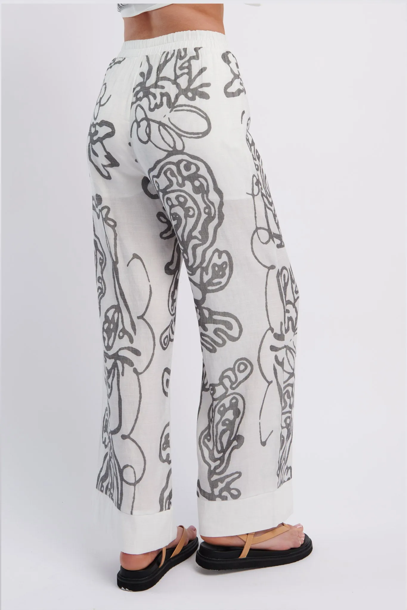 Oceania Long Pants Print White