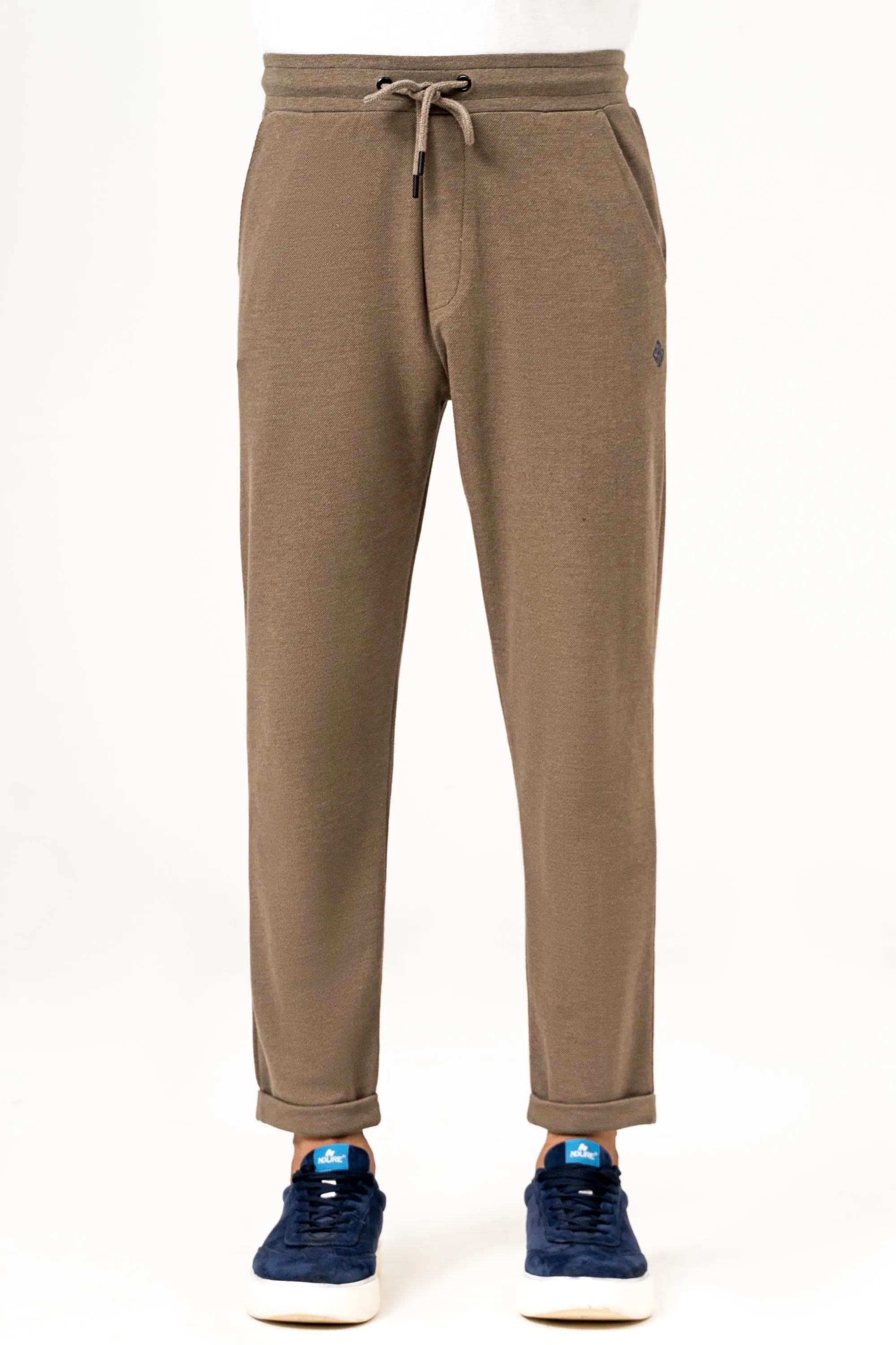 PIQUE JOGGER WAIST TROUSER KHAKI