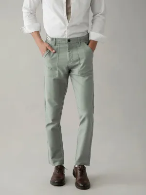 Sage Green Plain Cargo Pant