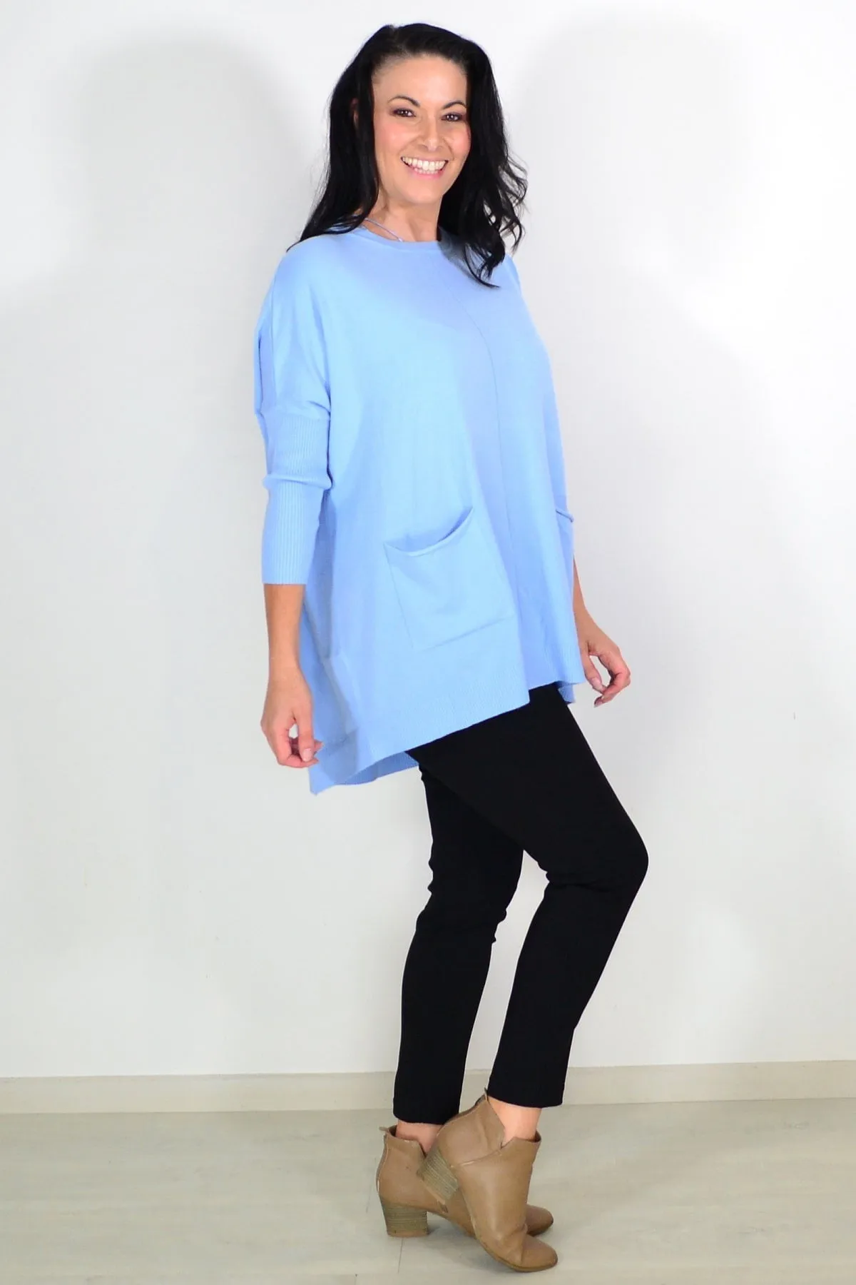 Sky Blue Winter Tunic Jumper