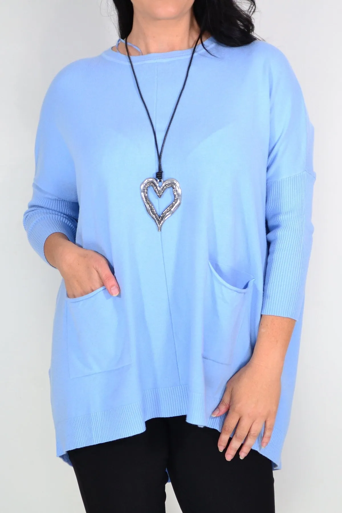 Sky Blue Winter Tunic Jumper