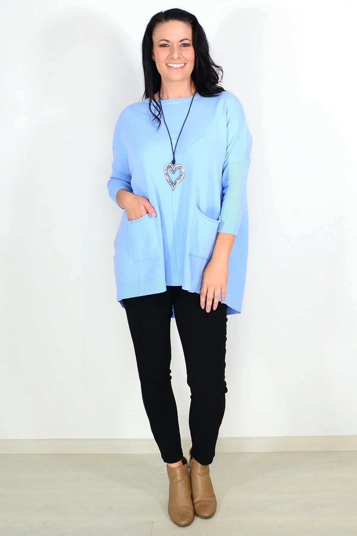 Sky Blue Winter Tunic Jumper