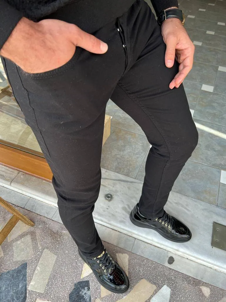 Slim Fit Men's Black Jeans