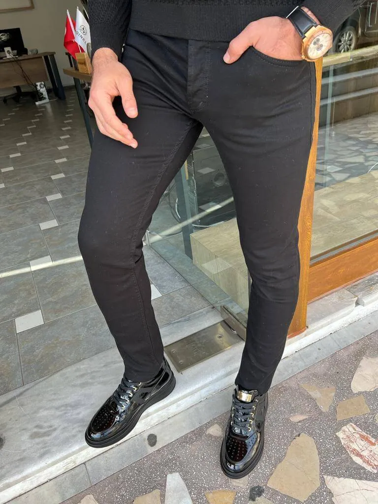 Slim Fit Men's Black Jeans