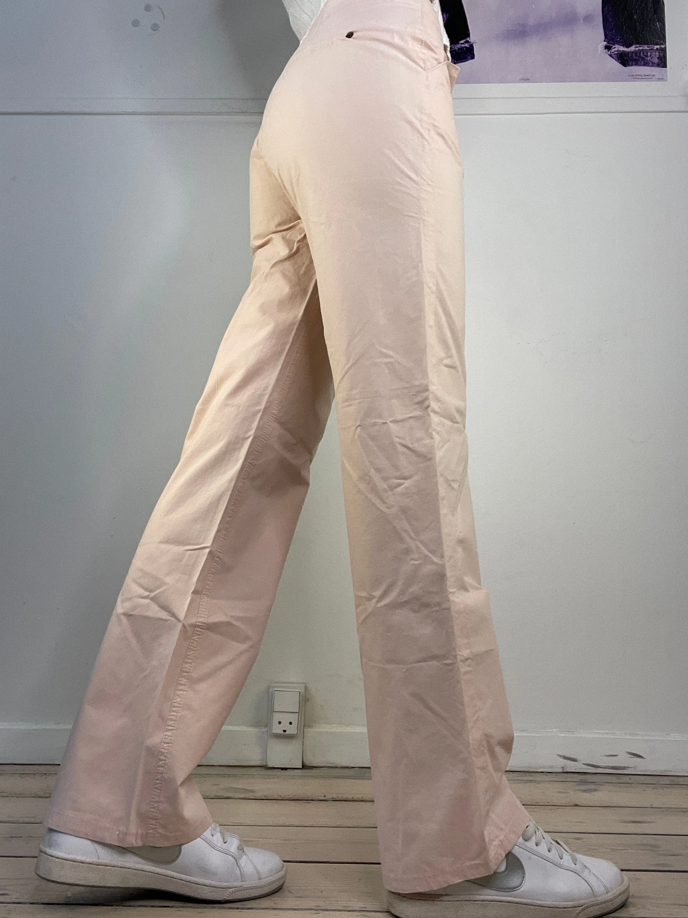 sporty baby pink low waisted pants