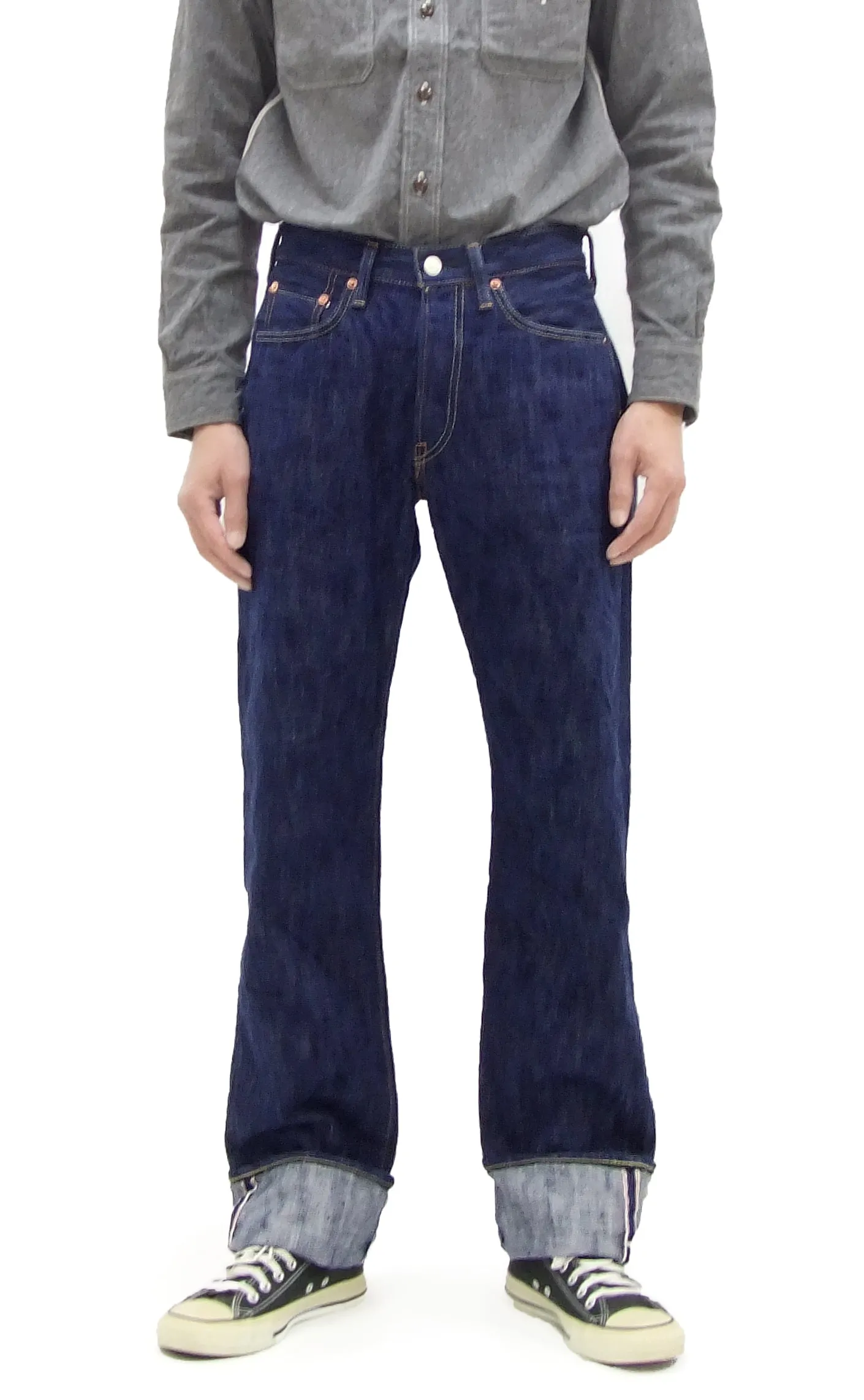 Studio D'artisan Jeans Men's Japanese Awa-Shoai Aizome Natural Indigo Dyed Denim Pants D1866 One-Wash