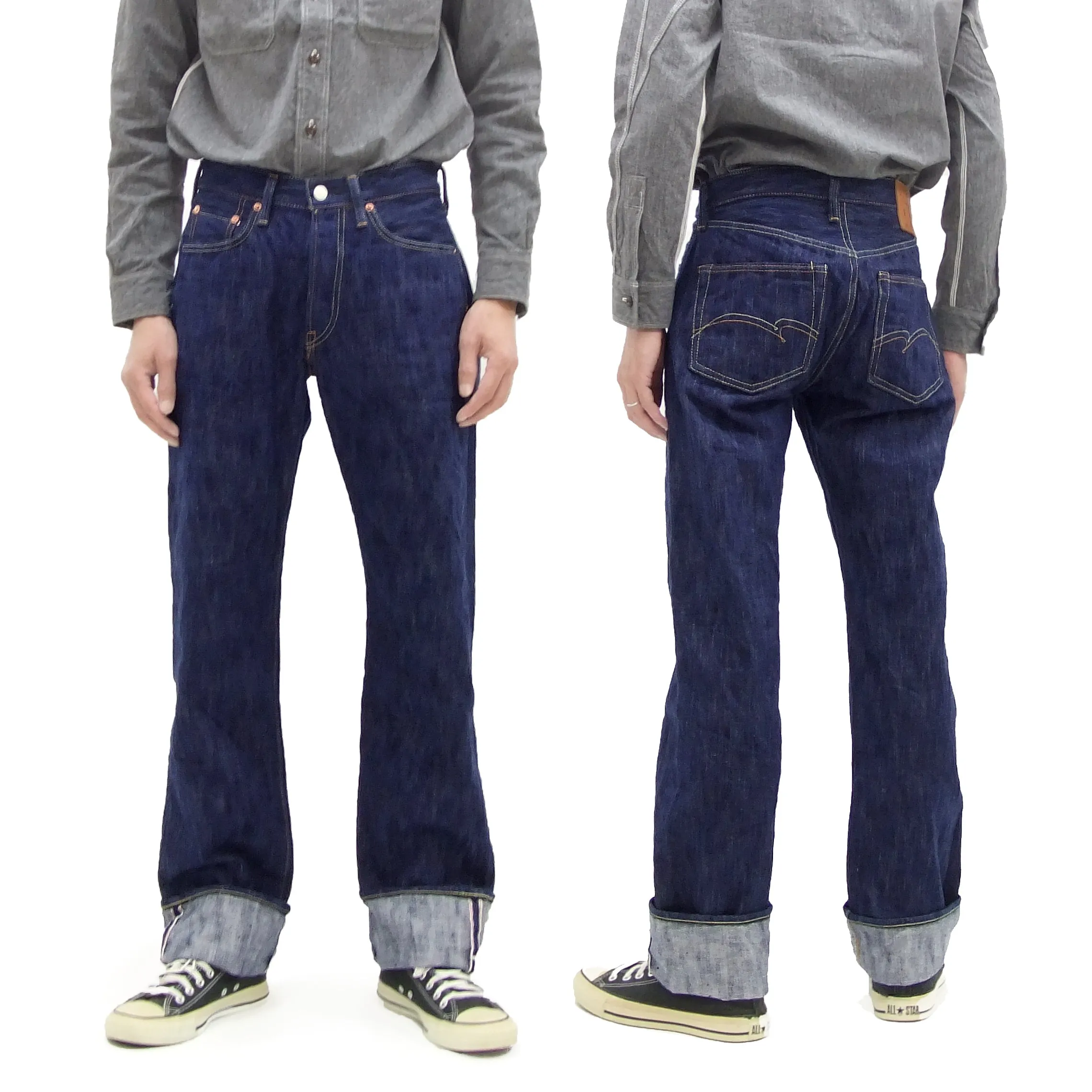 Studio D'artisan Jeans Men's Japanese Awa-Shoai Aizome Natural Indigo Dyed Denim Pants D1866 One-Wash