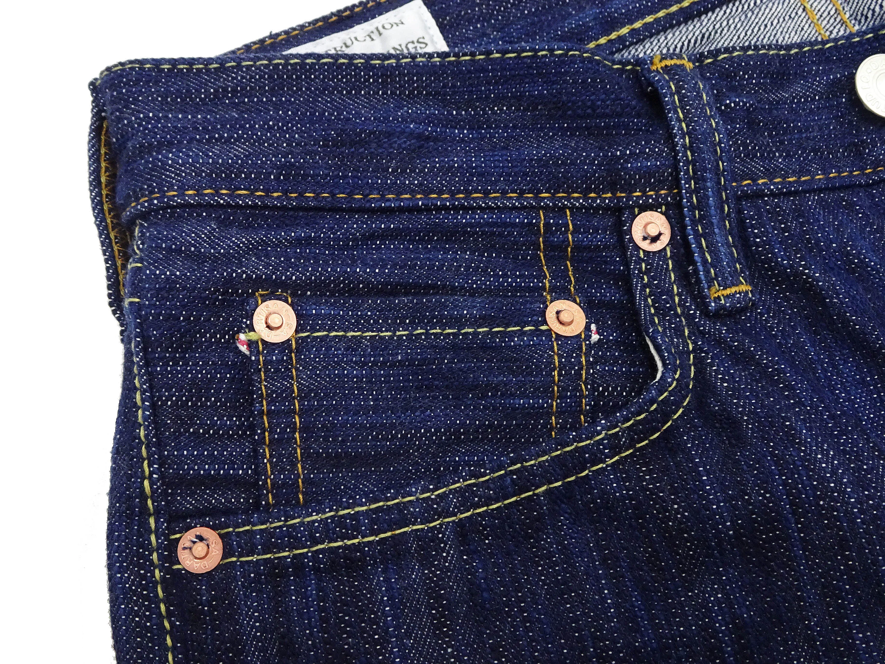 Studio D'artisan Jeans Men's Japanese Awa-Shoai Aizome Natural Indigo Dyed Denim Pants D1866 One-Wash