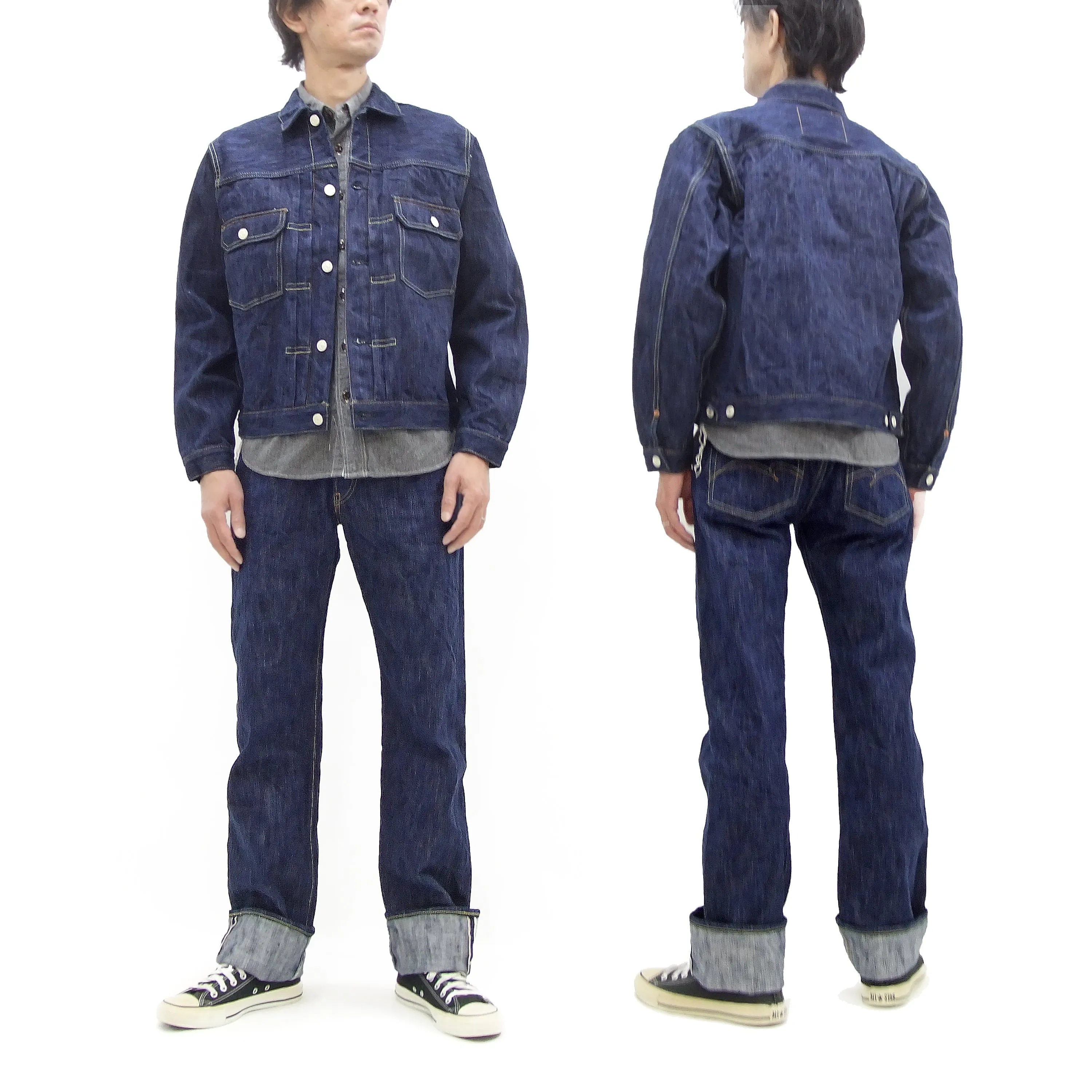 Studio D'artisan Jeans Men's Japanese Awa-Shoai Aizome Natural Indigo Dyed Denim Pants D1866 One-Wash