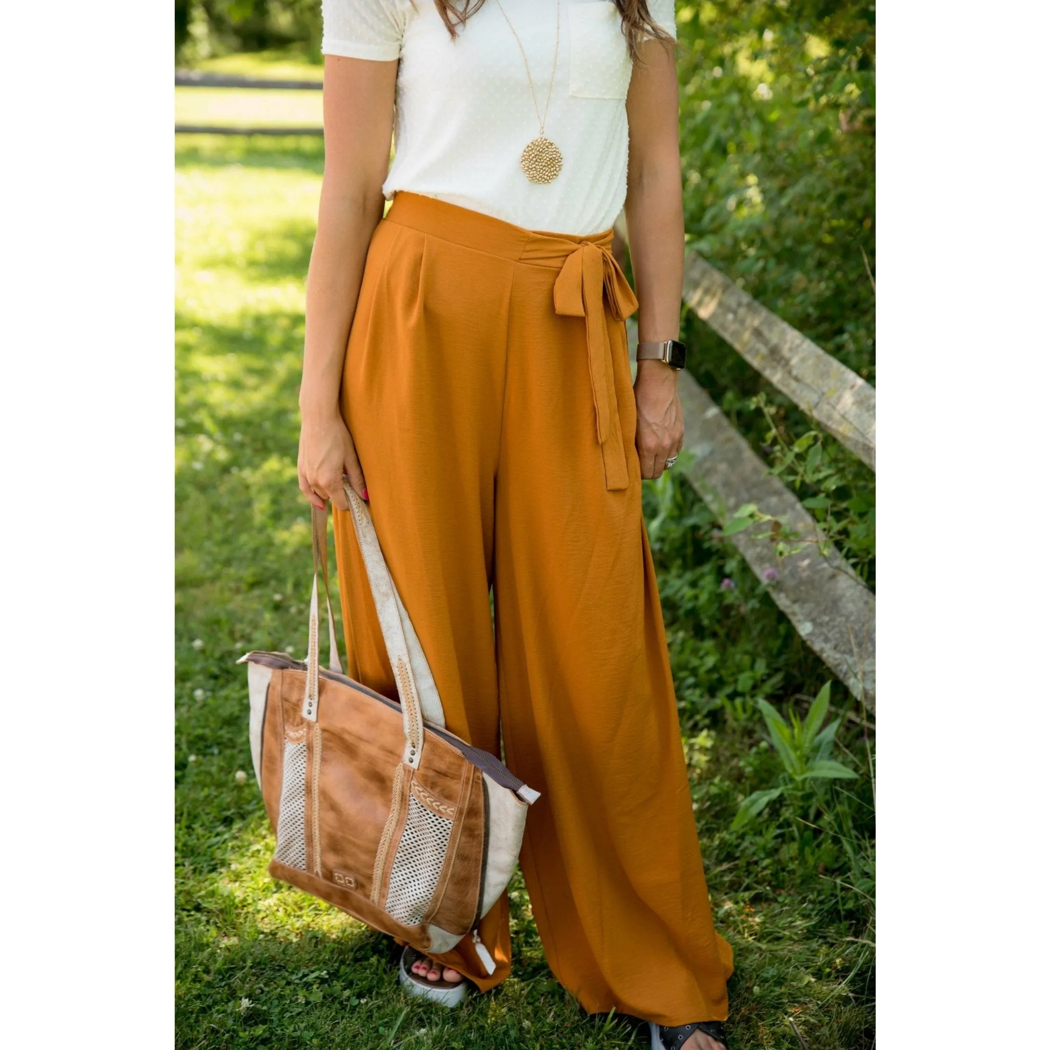 Wide Leg Tie Pants