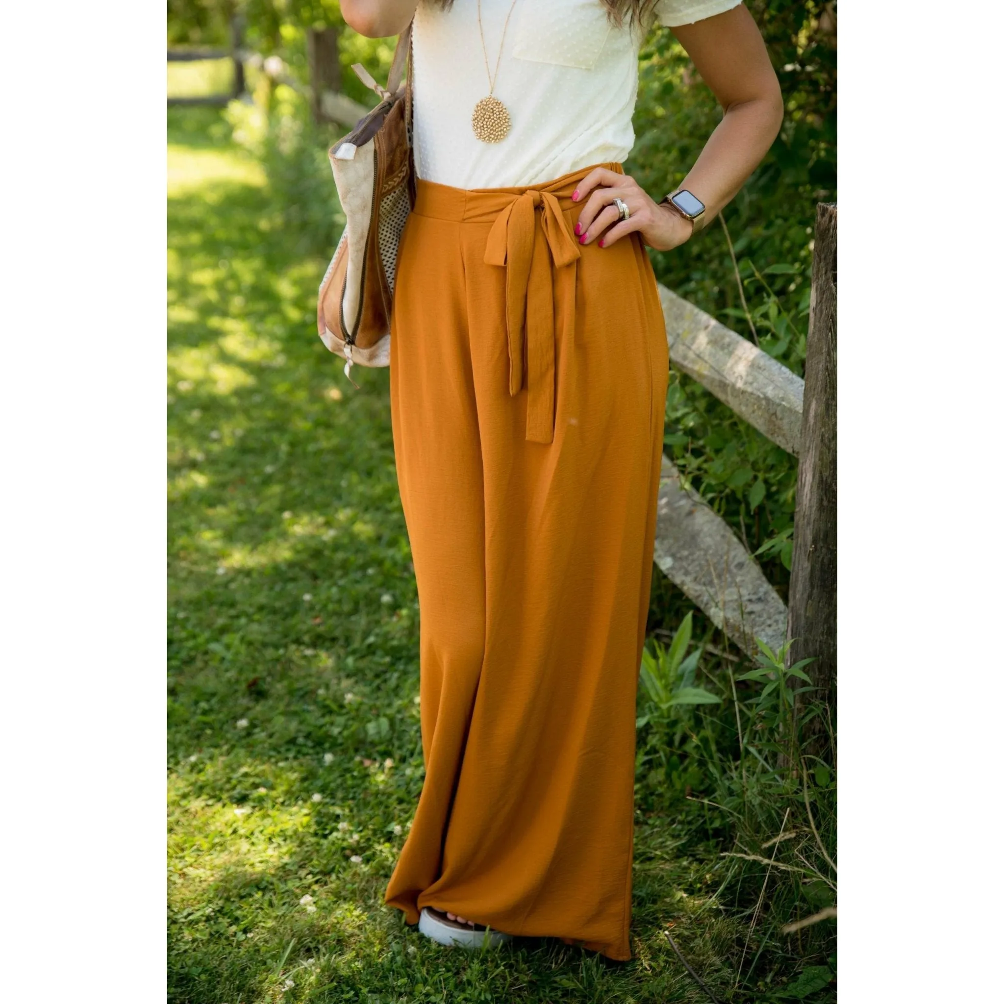 Wide Leg Tie Pants